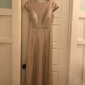 Bill Levkoff Cap-sleeve Sequin Dress